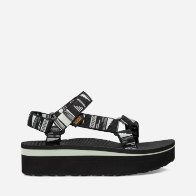 Teva Flatform Universal Women's Black Sandals CA96900 Canada Sale